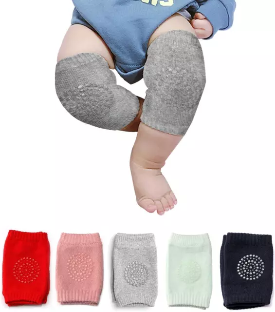 Baby Knee Pads for Crawling, 5 Pairs Unisex Baby Toddlers Crawling Knee Pads Ant