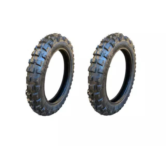 TRENO COPPIA PNEUMATICI GOMME 2.50-10 per Minicross 49cc Ruota 10"