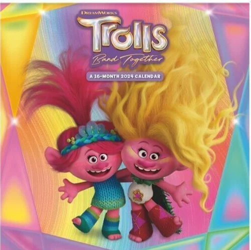 2025 TROLLS& BAND Together" 12 x 24" Wall Calendar by DateWorks FAST