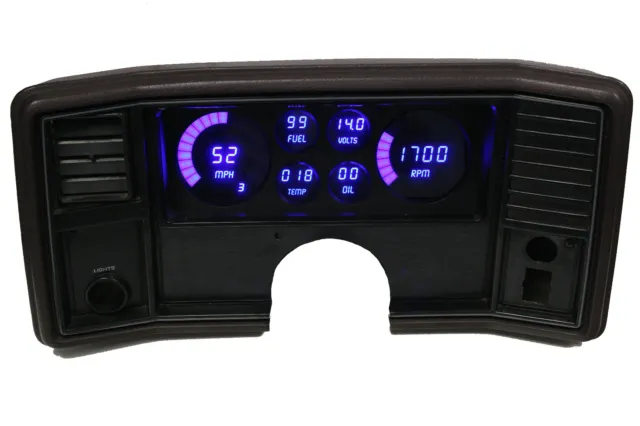 1978-1988 Monte Carlo Digital Dash Panel Blue LED Gauges Lifetime Warranty