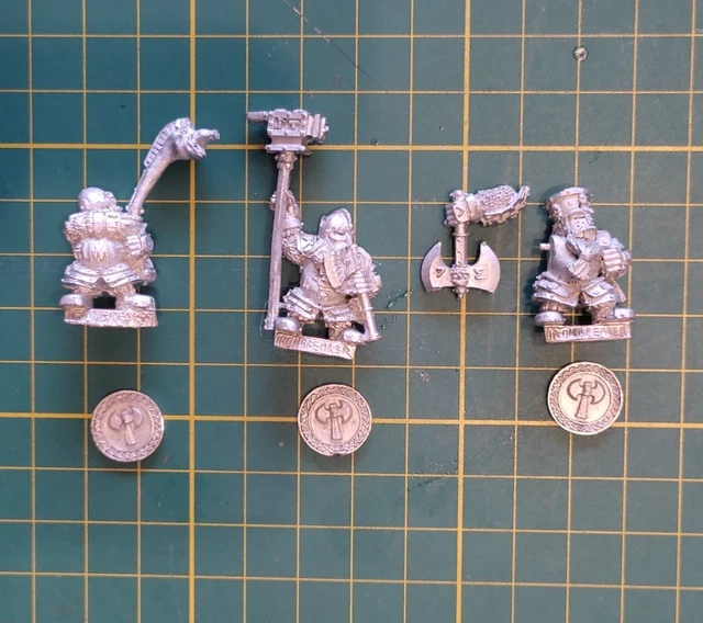 3x Gardes Noirs Etat Major Elfes Noirs Warhammer Old World, Figurines Metal OOP
