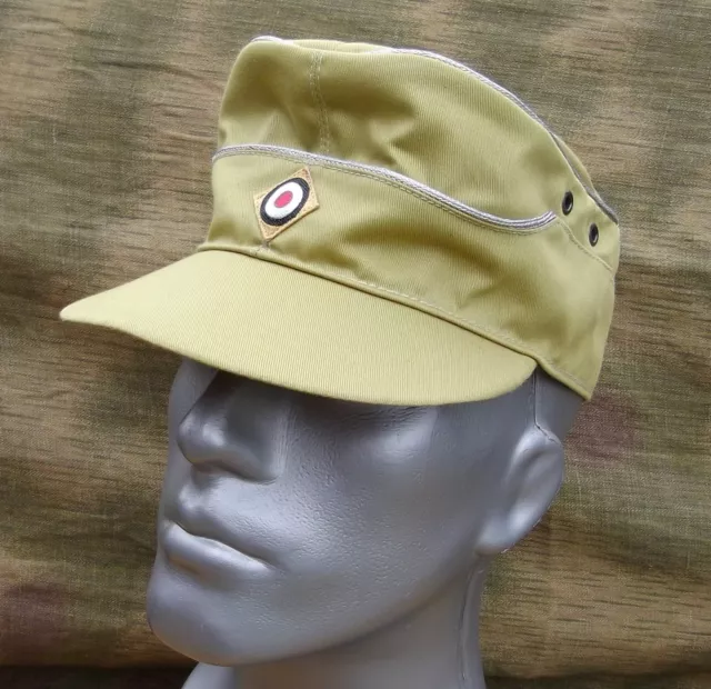 Robert Lubstein LW Feldmütze M41 Tropen Offizier Afrikakorps khaki Größe 60
