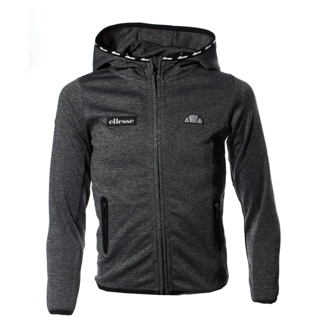 Felpa con cappuccio Ellesse Heritage Telio bambini cerniera intera giacca con cappuccio antracite - 8-9 anni