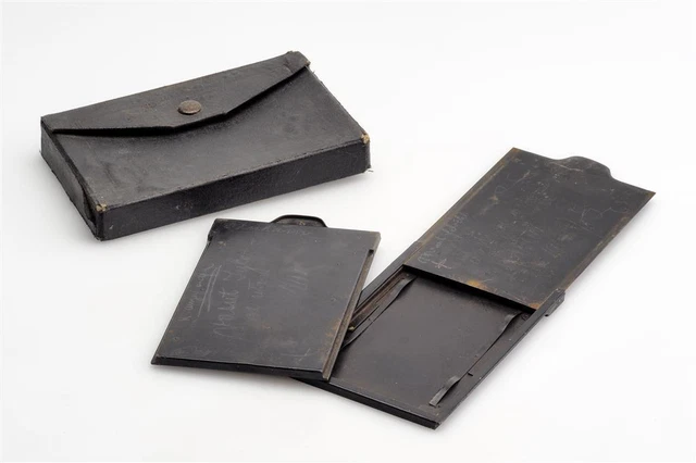 2x Metal Film Holder 3x4 3/8in With Case Sheet-Film (1695486831)