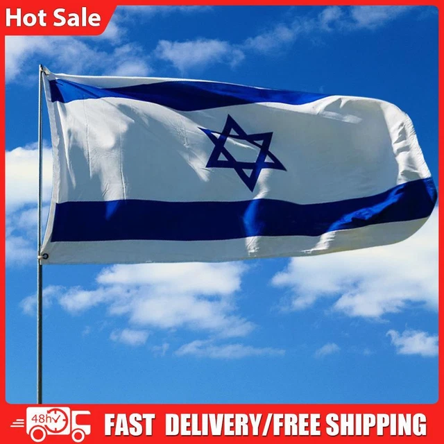 Israeli Display Flag 90*150cm Hanging Israeli Flag for Indoor Outdoor Decoration
