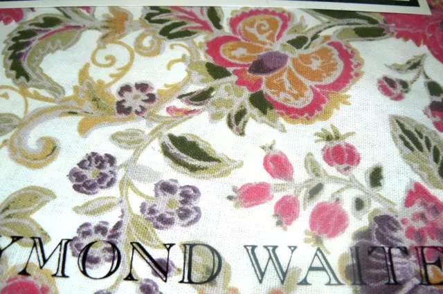 Raymond Waites Home Tablecloth Cream Pink Purple Floral 60 X 102 Nip