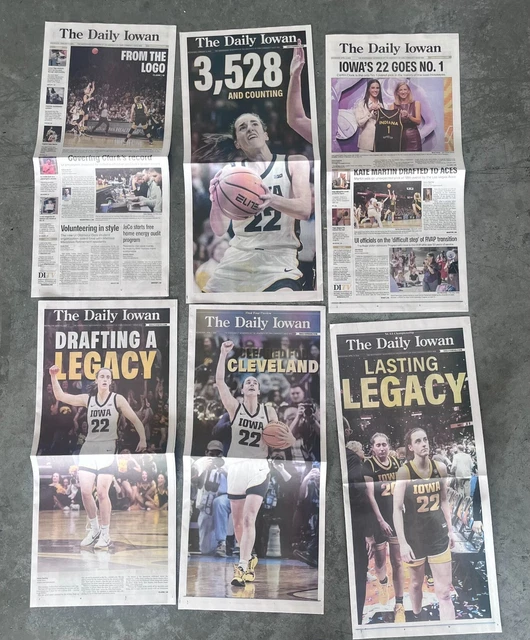 CAITLIN CLARK 2024 IOWA HAWKEYES Women's Basketball Newspaper Final