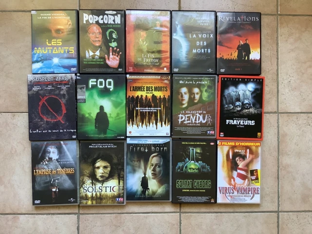 DVD lot de 15 film d'horreur en bon etat