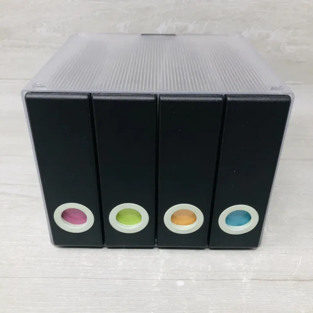 Desk Organizer CD DVD Binder Media Disk Storage Case Plastic 96 CD's Black