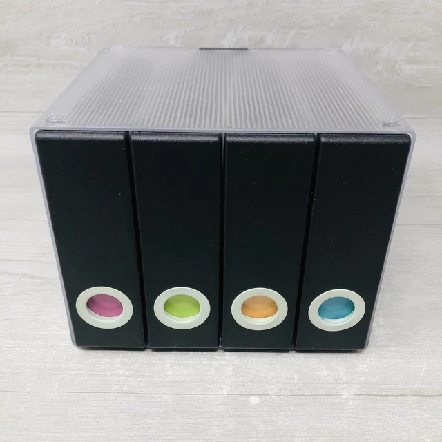 Desk Organizer CD DVD Binder Media Disk Storage Case Plastic 96 CD's Black