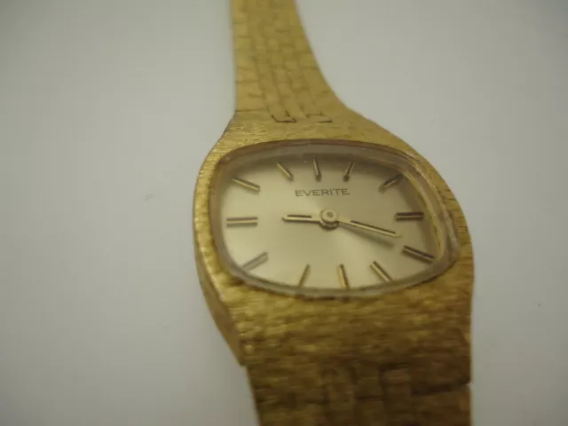 VINTAGE EVERITE LADIES Swiss Watch, 17 Jewels Incabloc, 165mm Small ...