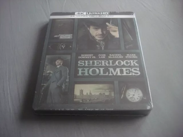 Blu ray 2D + 4K steelbook "Sherlock Holmes 1 Robert Downey Jr" édition française