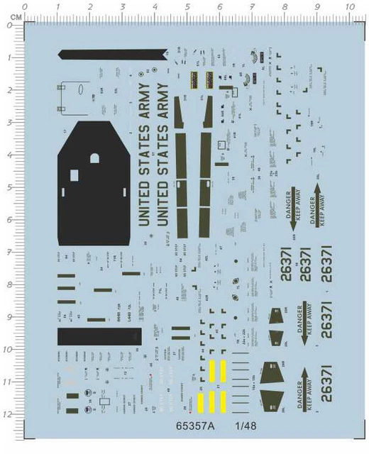1/48 uh-60 Black Hawk Helicopter Model Kit Water Decal
