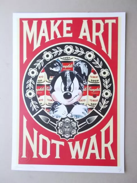 Death NYC ( Original Art  Print ) : "  Make Art Not War "  Epreuve d'Artiste