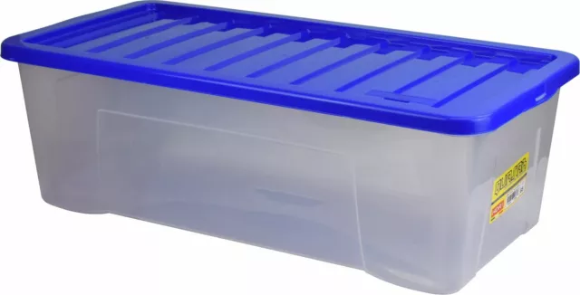 Smart Storemaster Premium Clear Plastic Storage Boxes Box & Lids Choice 12  Sizes