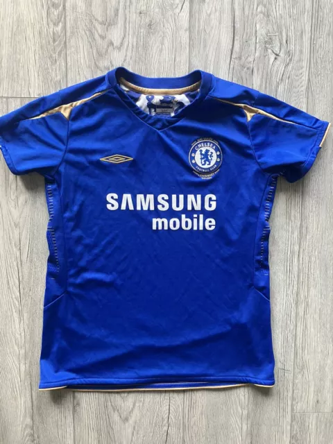 Womens Chelsea Football Club 100 Years Centenary Shirt 05/06 Home Blue Size 12