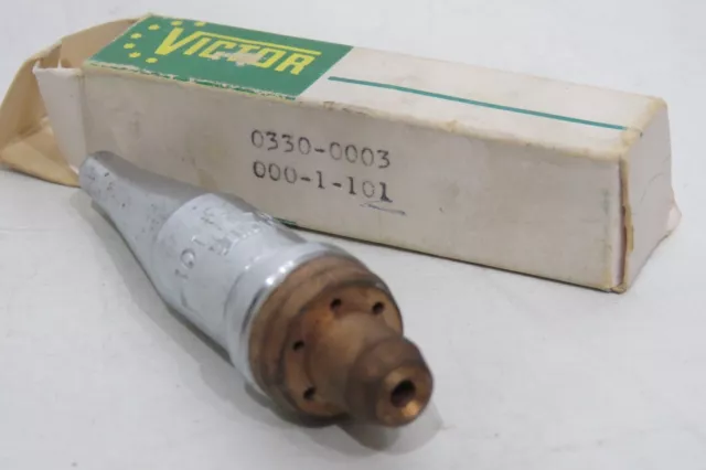 Victor 000-1-101 Acetylene Cutting Torch Tip 0330-0003 USA Nickle Plated