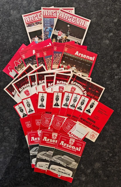 LARGE COLLECTION OF Arsenal division 1 home programmes from 1960 to ...