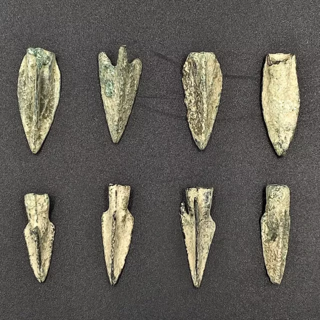 Genuine Ancient Luristan Bronze Arrow Heads & Spear Heads Circa 1200 - 800 BC