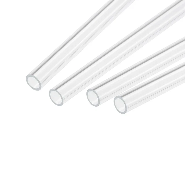4pcs Acrylic Pipe Clear Rigid Tube 6mm ID 8mm OD 14" for Lamps and Lanterns