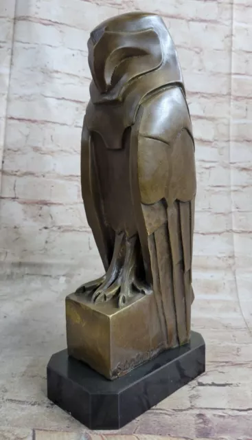 Grand Fonte Intérieur / Extérieur Jardin Chouette Oiseau Bronze Statue Décor