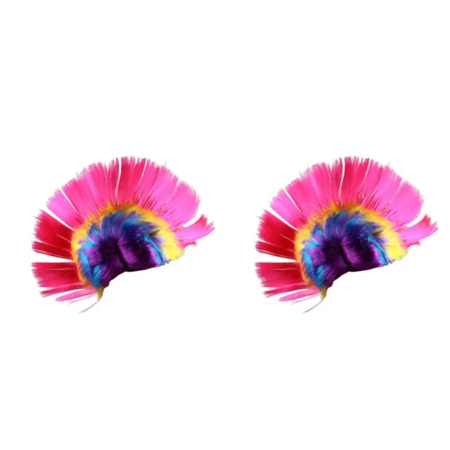 2 Pack Funny Wigs Party Hair Piece Safe Clown Fiber Hairpiece