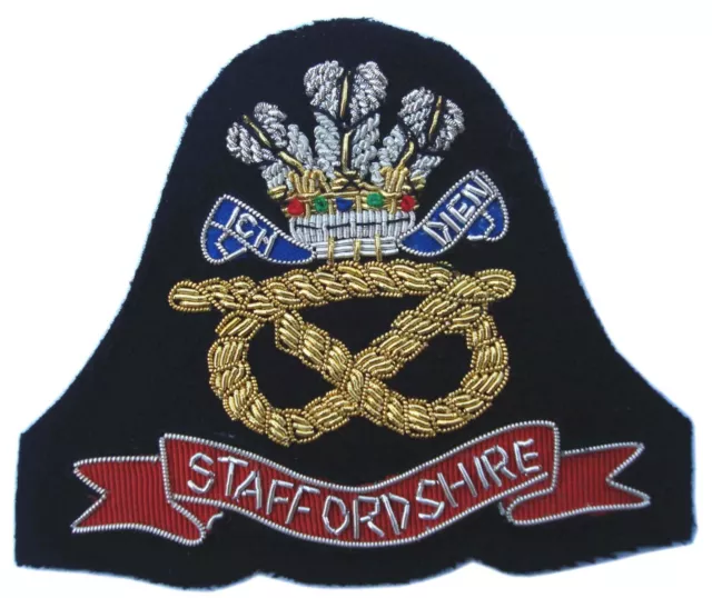 The Staffordshire Regiment, Blazer Badge Wire Bullion, LI-EMB-0018