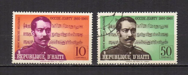 Haïti 1960 Occide Jeanty compositeur 2 timbres /TE3599