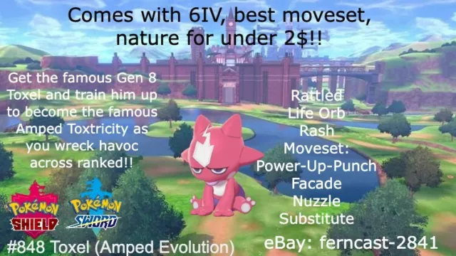 Shiny/non-shiny Toxel/toxtricity 6IV Pokémon Scarlet/violet 