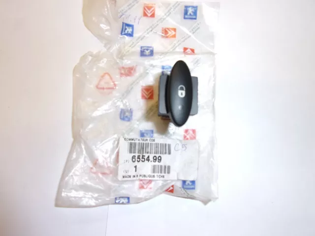 Interrupteur De Verrouillage Central Citroen C5 Mk1 Authentique Neuf Psa 655499