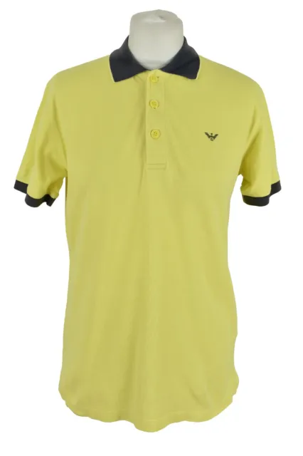 ARMANI Junior Yellow Polo T-Shirt size 16A Boys Outerwear Outdoors Kids