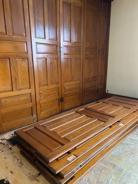 antique solid wood doors (7 total), 130"x40" from a church built in 1901