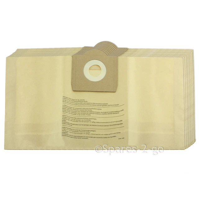 VACUUM BAGS FOR PARKSIDE Lidl Cleaner Canister 30 Litre Tub Dust Bag x
