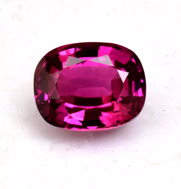 Naturel Certifié Violet Grenade Rhodolite 5.25 CT Coupe Coussin Desseré Pierre