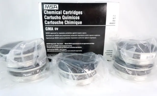 (PACK OF 15) MSA 464031 Organic Vapors GMA Chemical Combination APR Cartridges