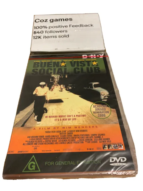 Buena Vista Social Club (DVD, 1999) Brand New Sealed Dendy Region 4 Doco Movie