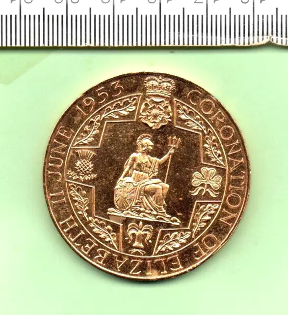 1953 Queen Elizabeth Ii Genuine Coronation Medallion (Cn-813)