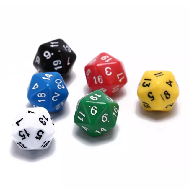 6 pz/set giochi multilaterali dadi d20 gioco dadi gioco gioco colore misto L~p Sp