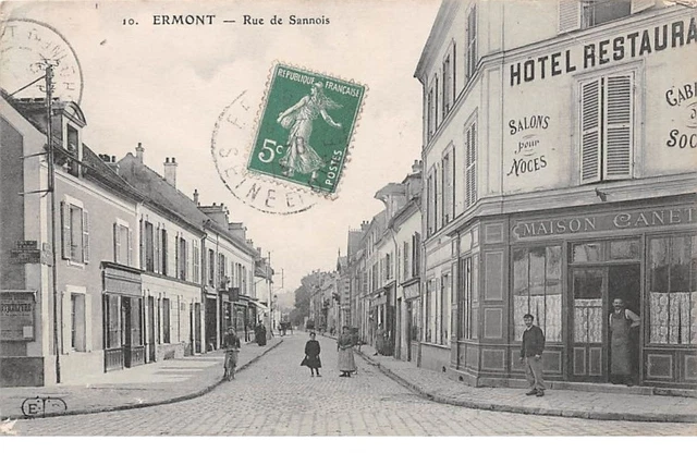 95 - n°74594 - ERMONT - Rue de Sannois - Hôtel Restaurant Maison Canet... - C