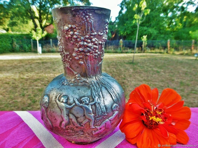 Vase décoratif Art Nouveau en étain - Catawiki