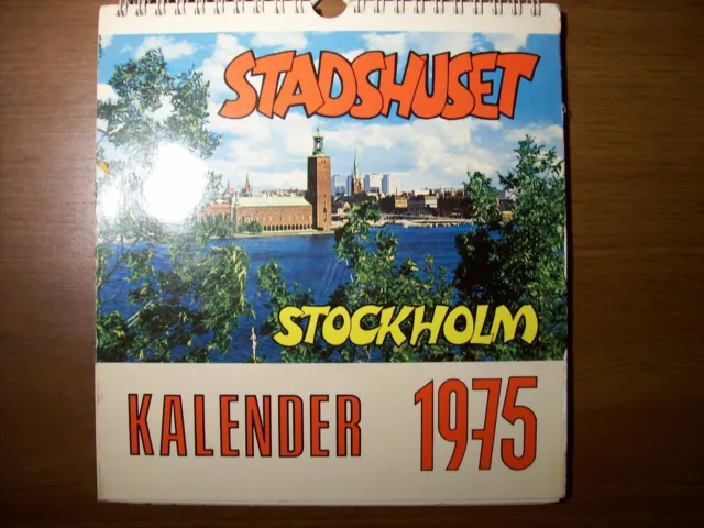 Stadshuset Stockolm Kalender 1975  ( A22 )