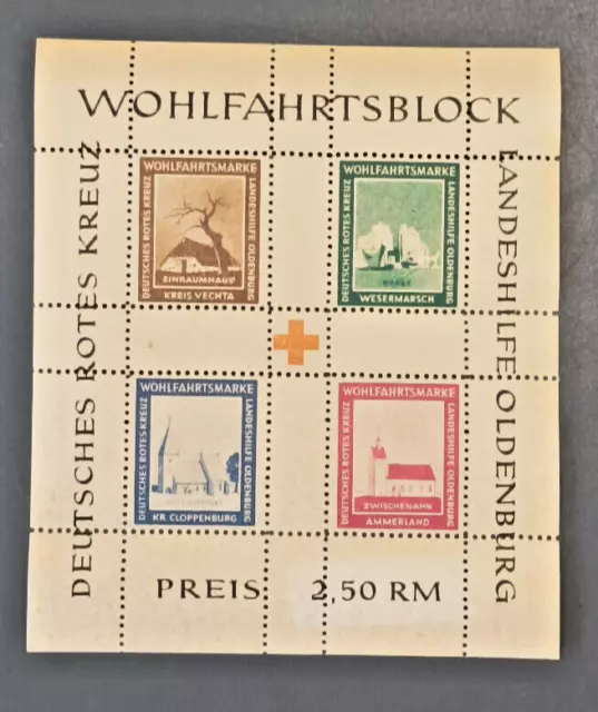 Oldenburg 1948,  Wohlfahrtsblock I **
