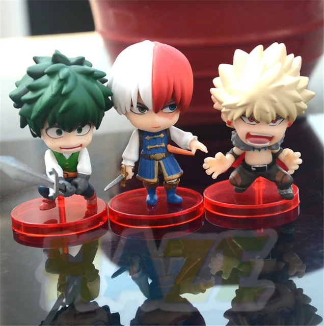 Xinchangda My Hero Academia Figura Todoroki Shoto Bakugou Katsuki Midoriya Izuku da collezione in PVC Figura anime Action Decoration Doll Toy Model Action Figure Miglior regalo per bambini (D, 10 cm