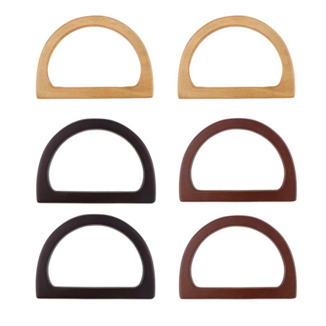 1 Pair DIY Wood Handbag Bag Handle Handbag Accessories Wooden