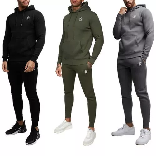 Gym King Hommes Complet Survêtements Bas Ensemble Pull Capuche Sweat Gym Jogging