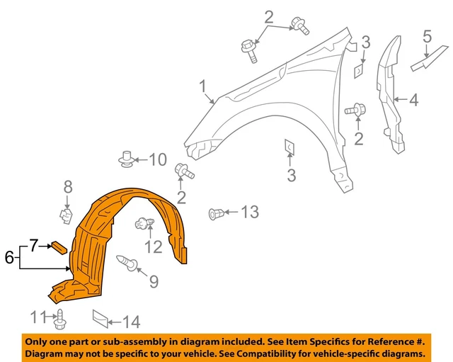 Pontiac GM OEM 09-10 Vibe-Fender Liner Left 19183911