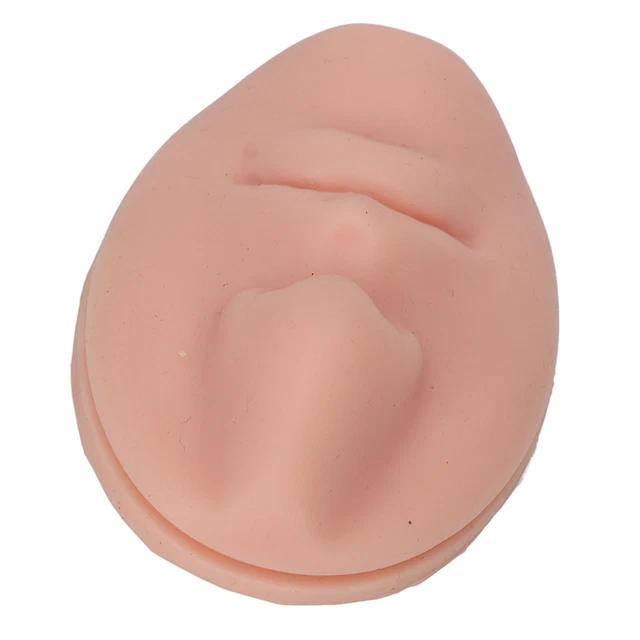 Modelo de práctica de perforación (color de piel claro) modelo de nariz de silicona flexible ancho