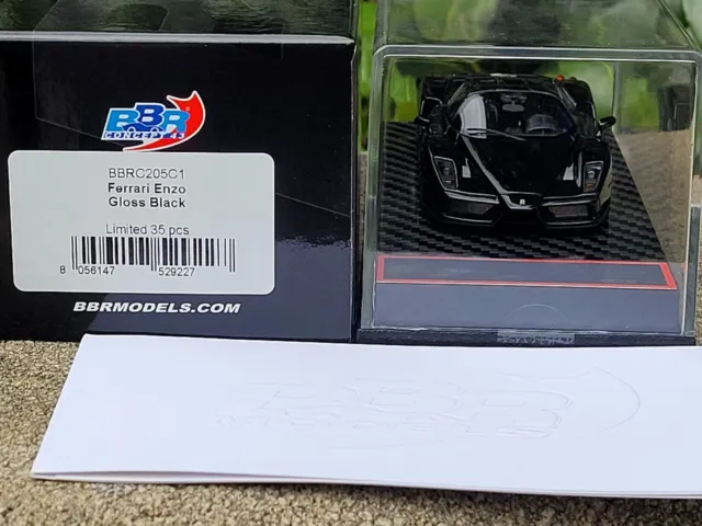 FERRARI ENZO BBR 1/43 GLOSS BLACK CARBON BASE REF BBRC205C1 N°24/35 no MR