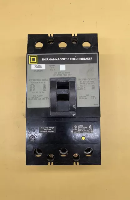 Square D Khl36250 Circuit Breaker - 600V, 3P, 250 A