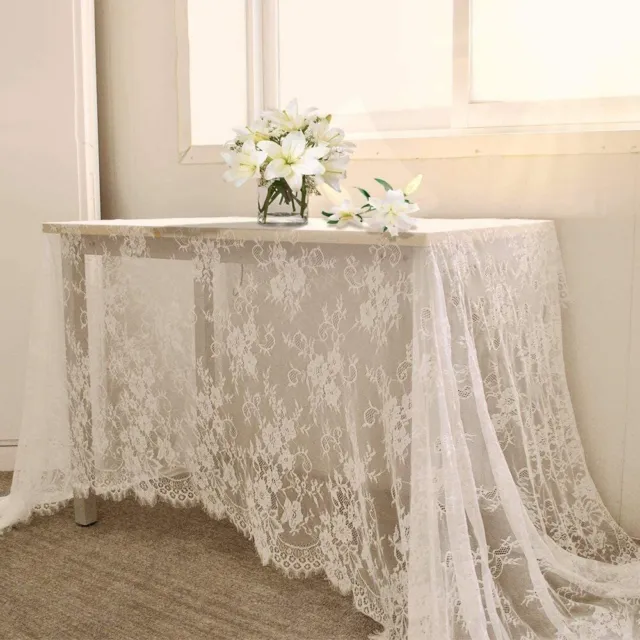 White Lace Tablecloth 60 X120 Inch Vintage Wedding Lace Tablecloths Lace Table C